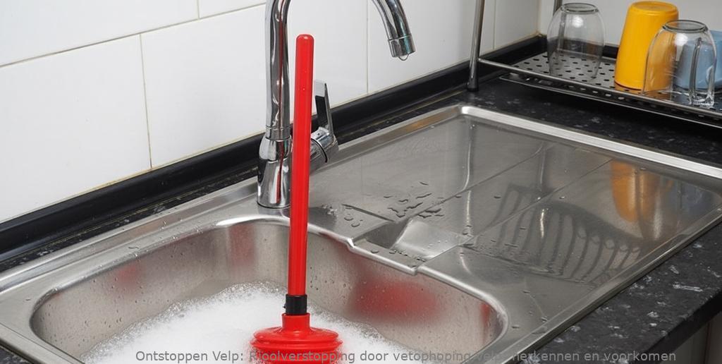 Rioolverstopping door vetophoping Velp: herkennen en voorkomen